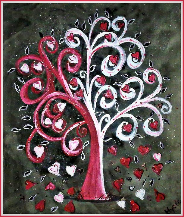 love heart tree - mysticladyart