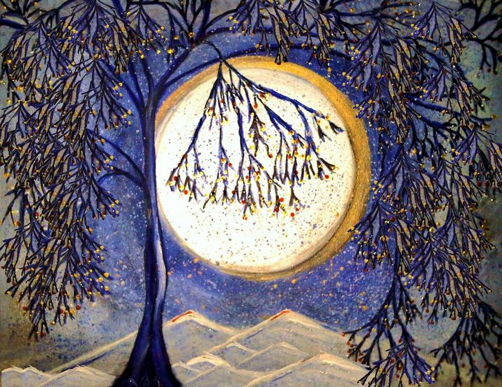 winter wonderland painting - mysticladyart