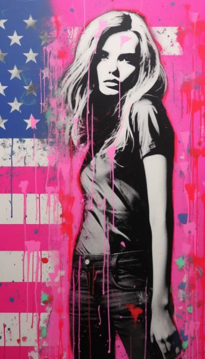 Banksy Museum Poster, Graffiti Wall Art, Urban Street Art, Girl