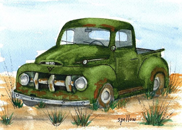 Old Ford Truck Watercolorsbysandy Paintings Prints