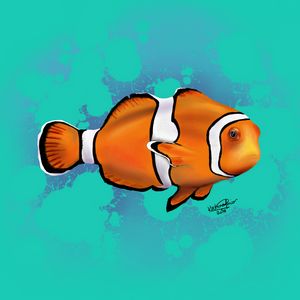 Clown fish digital print