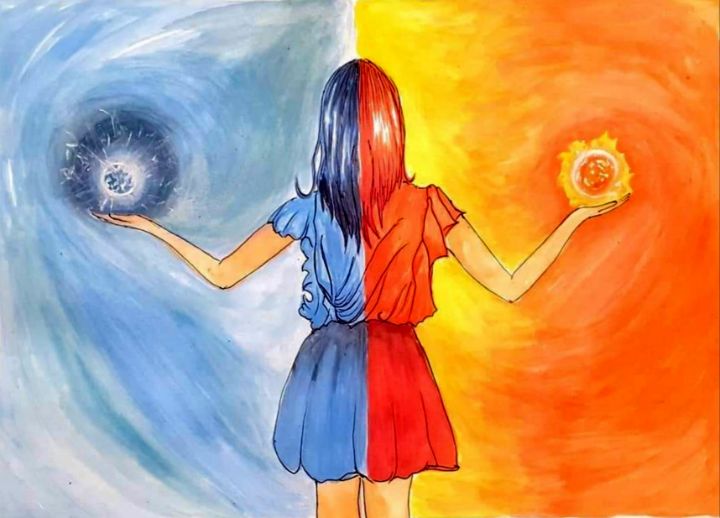 Cold Vs Hot Watercolor painting NonStop Creative Paintings