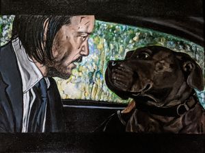 John Wick and dog 😊
