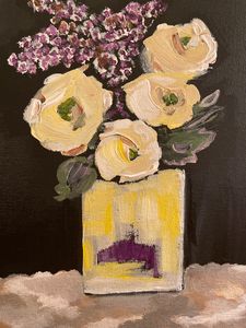 Yellow Roses and Lilacs