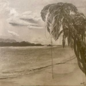 Dark Island Beach Storm Drawing - Jason Hays - Paintings & Prints