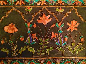 Mughal floral panel