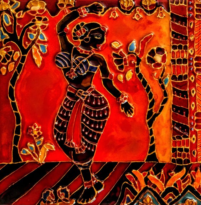 original Indian art on 6x6 canvas - indianArtOnCanvas - Paintings & Prints,  Ethnic, Cultural, & Tribal, Asian & Indian, Indian - ArtPal