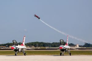 Daredevil Flies Over Thunderbirds