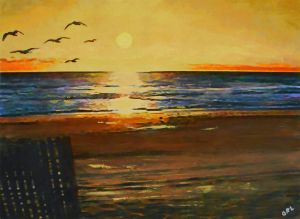 Maryland Sunrise Beach - G. Linsenmayer Fine Art