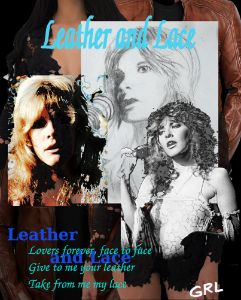 Stevie Nicks Collage Leather & Lace