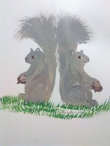 squirrel pair - ART