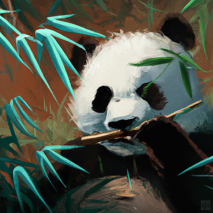 Panda - Paintings - Paintings & Prints, Animals, Birds, & Fish, Bears, Panda  - ArtPal