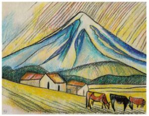 Mount Egmont - Paintings - Drawings & Illustration, Places & Travel ...