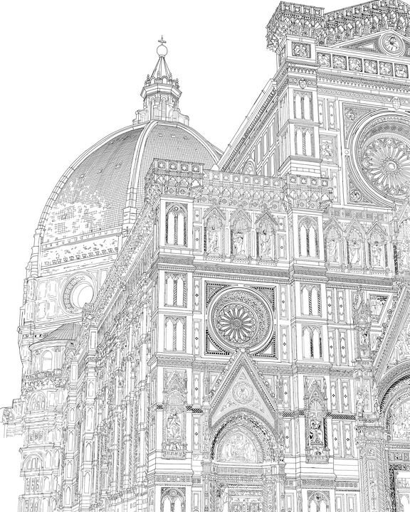 santa maria del fiore drawing