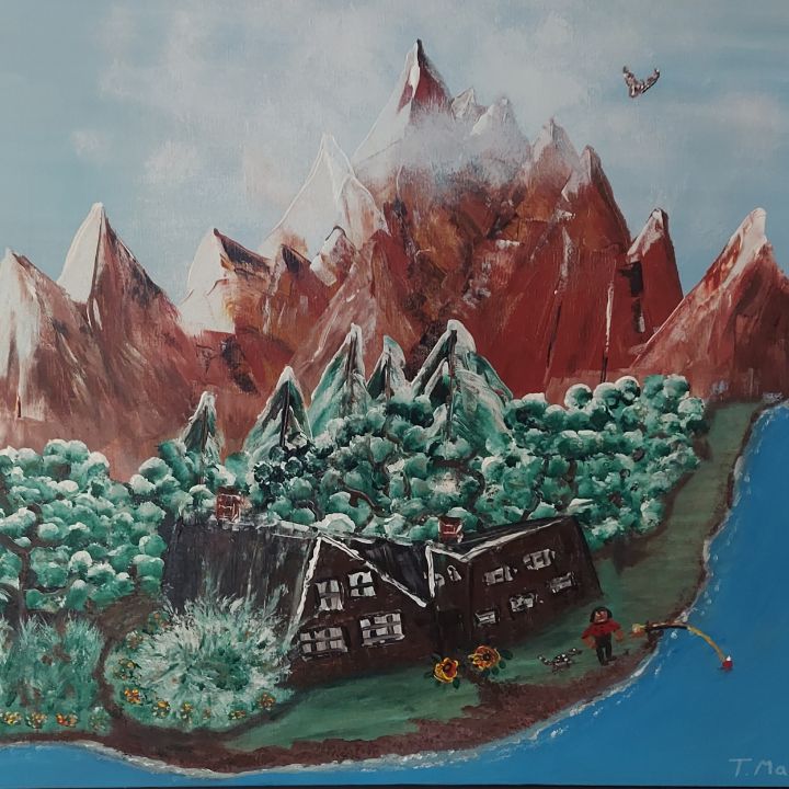 Mountain cabin - Mind-Meld Gallery - Paintings & Prints, Landscapes ...