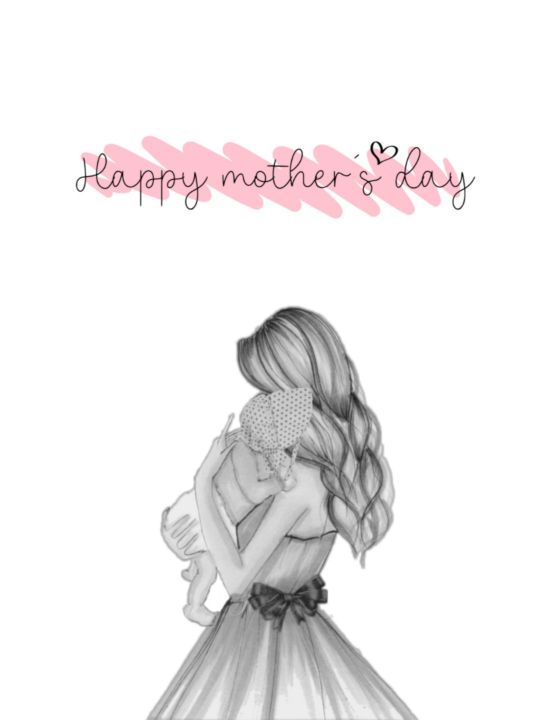Mothers Day Drawing Pic - Drawing Skill