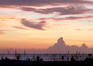 Beach Life Silhouette Sunset View