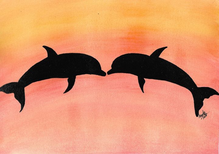 Dolphin Sunset - Artsy