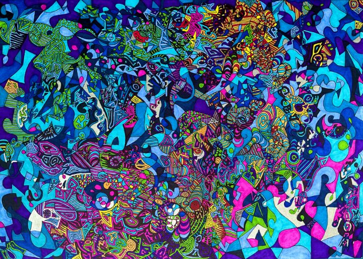 Thinking Abstract Colour A Pattern of Thought - ABZTRACT - Drawings & Illustration, Abstract ...