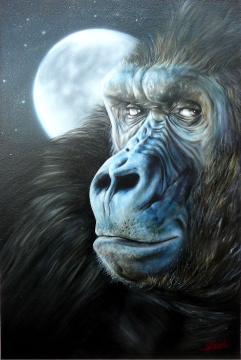 Gorilla Airbrush  artwork  Paintings Prints Animals  