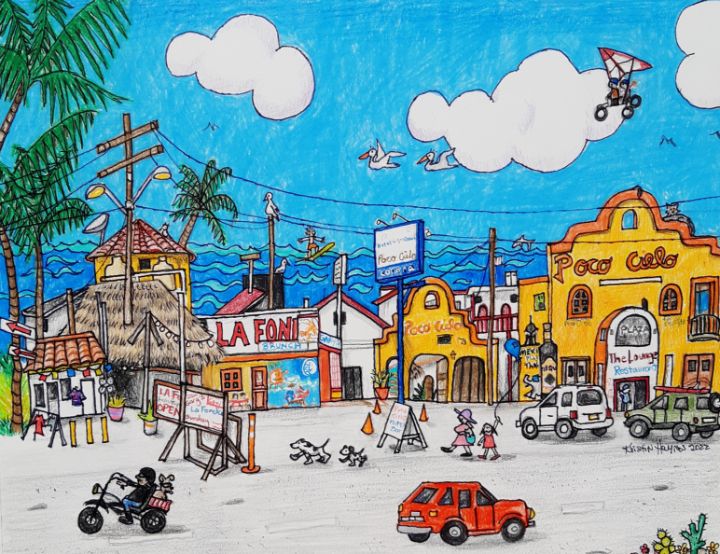 Gary's La Fonda and Poco Cielo Hotel Kristin Haynes Drawings