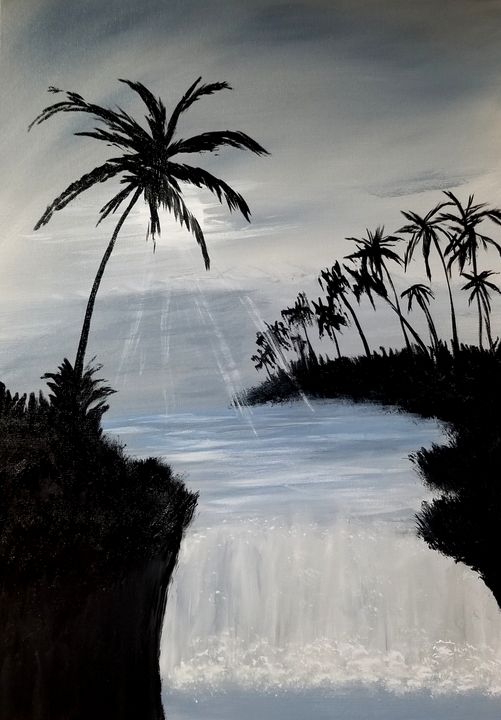 Moon over the Falls - The AM Art Gallery