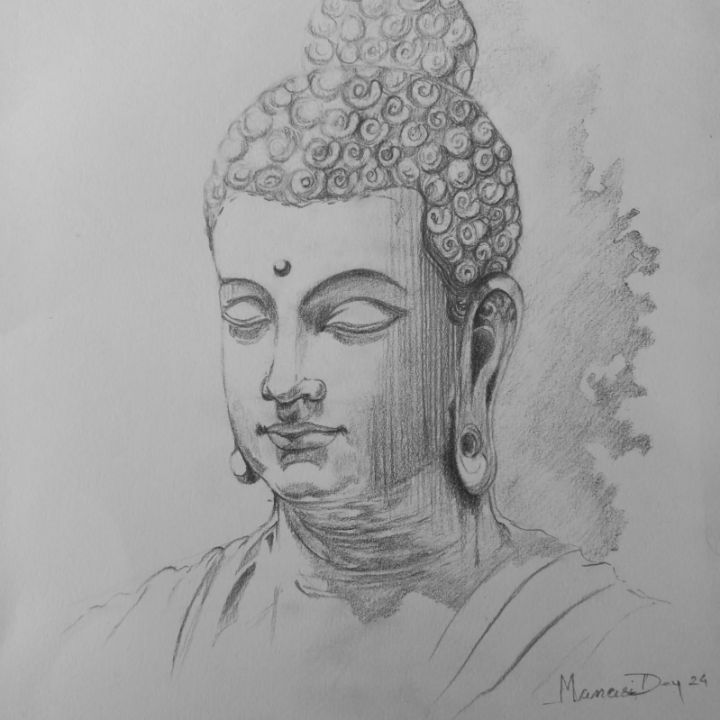 Buddha Pencil Shading - LineArtistry - Drawings & Illustration, People ...