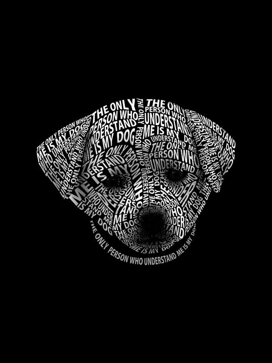 Dog Art Typography Quote 1 - Crafted Note