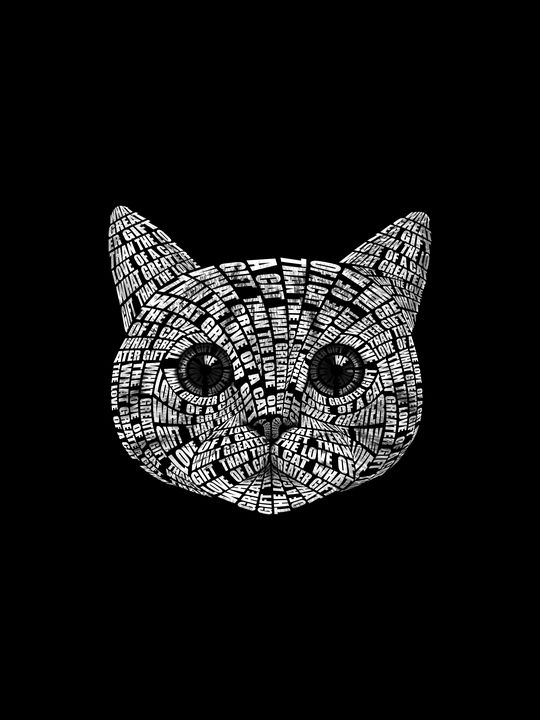 Creative Cat Typography Art Quote - Crafted Note