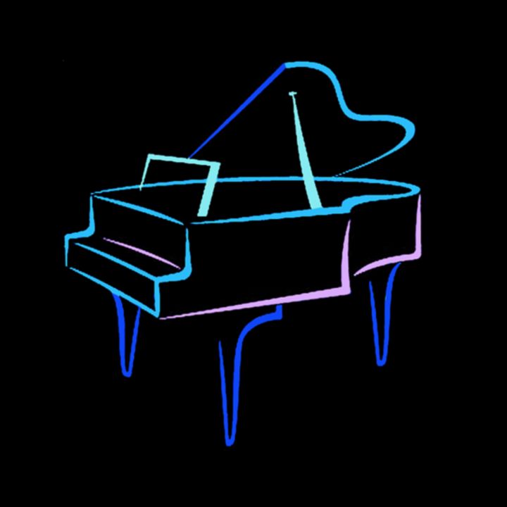 Blue Abstract Piano - Retro CityBlue Abstract Piano - Retro City  