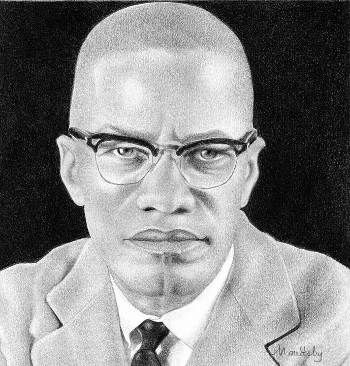 Malcolm X - Art by Maultsby