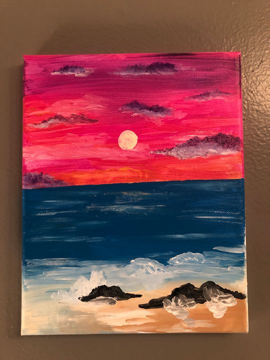 Sunset Beach Artwork Kaylee K Paintings Paintings & Prints