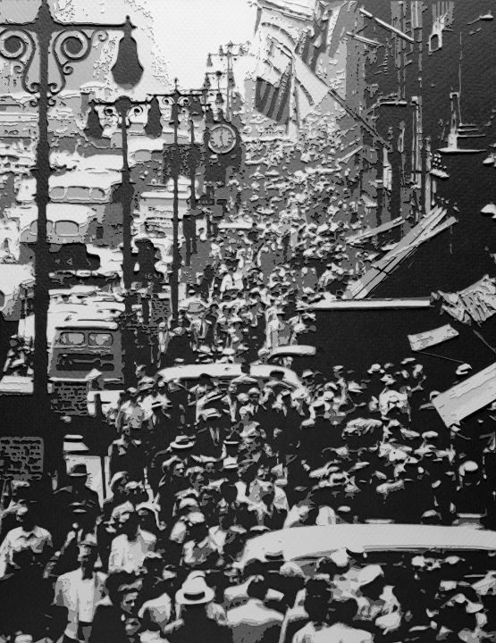 Noon Rush Hour on Fifth Ave 1949 - ViK Muniz