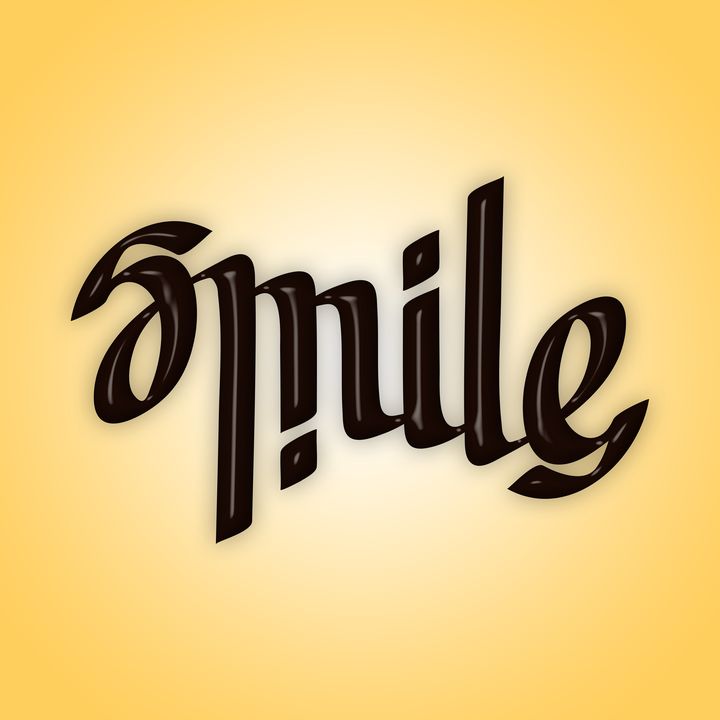 Ambigram of Smile - Pradians Ambigram