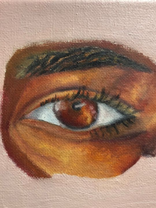 orange hazel eyes