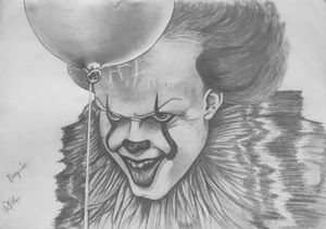 Pennywise IT Drawing  Scary drawings, Horror drawing, Color pencil art