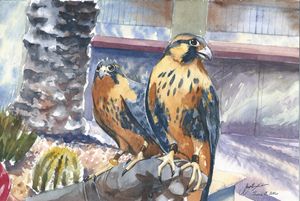 Two Baby Falcons - Almblade_Art