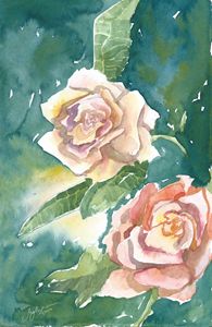 Peach Colored Roses - Almblade_Art
