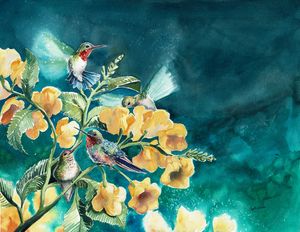 Hummingbird Gathering - Almblade_Art
