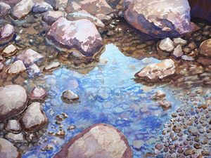 River Stones and Reflections - Almblade_Art