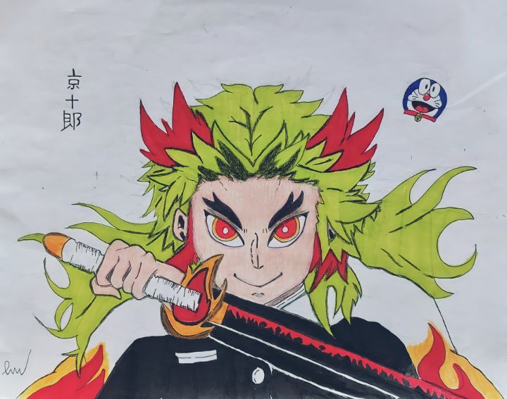 Sketch Rengoku Kimetsu No Yaiba, Demon Slayer.