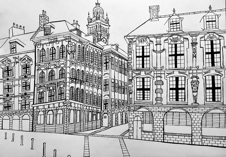 The House - The Fine Black Pen - Drawings & Illustration, Buildings &  Architecture, City, Other City - ArtPal