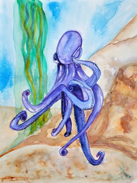 Octopus - J. T. Arts - Paintings & Prints, Animals, Birds, & Fish