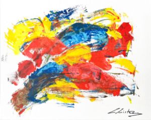Contemporary Abstract Art  Lucky Day - Christeas Modern Paintings