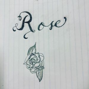 Rose calligraphy