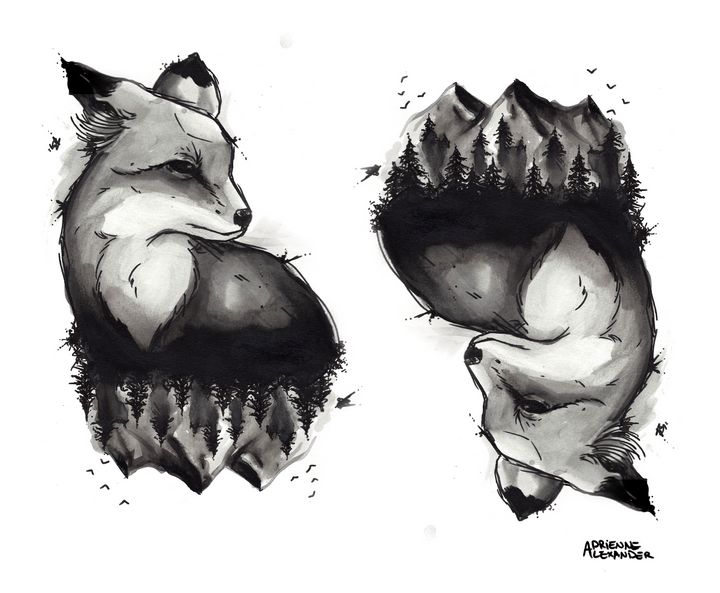 Foxes - Adrienne Tattoos