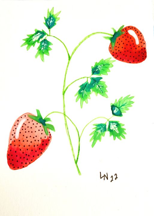 Strawberries On The Vine - Lesa Nivens