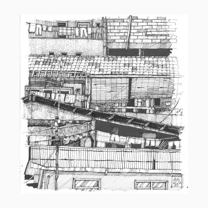 Kampong 200 - Aviv-Sketch And Drawing - Drawings & Illustration, Places ...