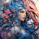 Anthropomorphic dragon queen