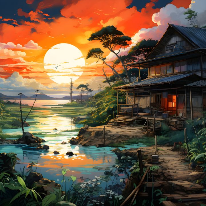 mountain night scenery stars landscape anime 4K 84 — Freeimage.host-demhanvico.com.vn